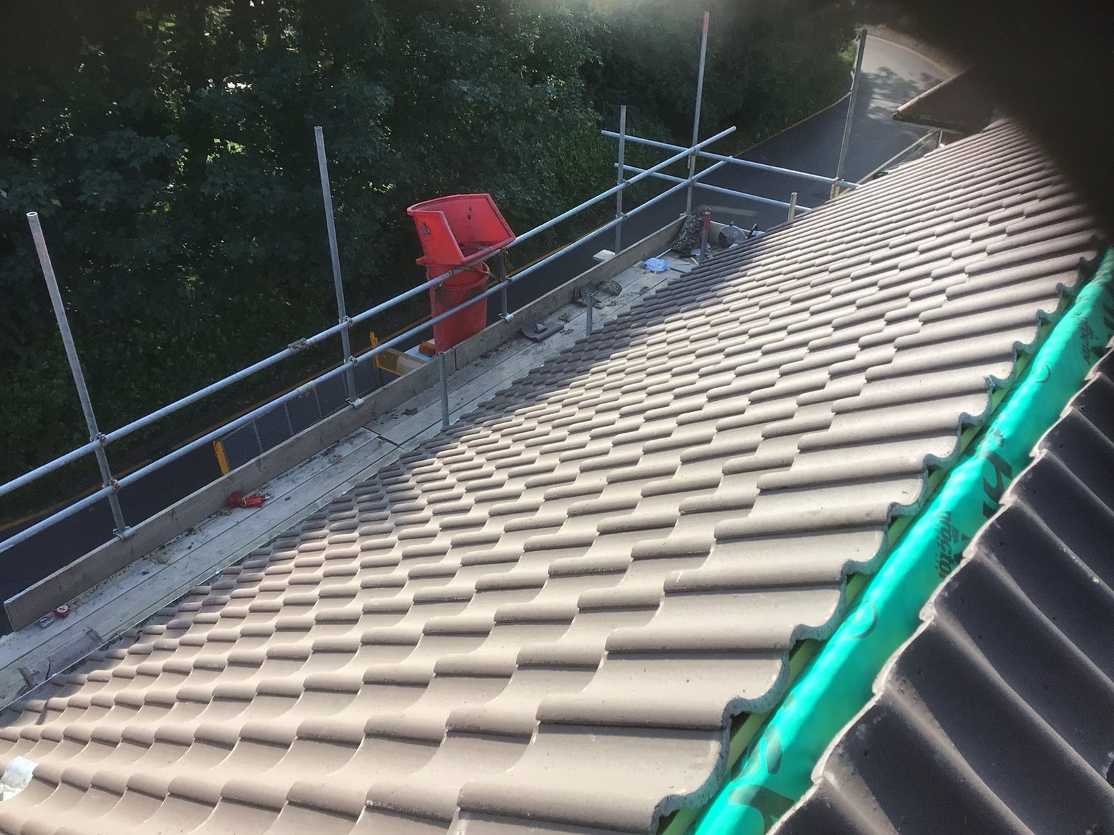 New tiles being laid on an Essex re-roof